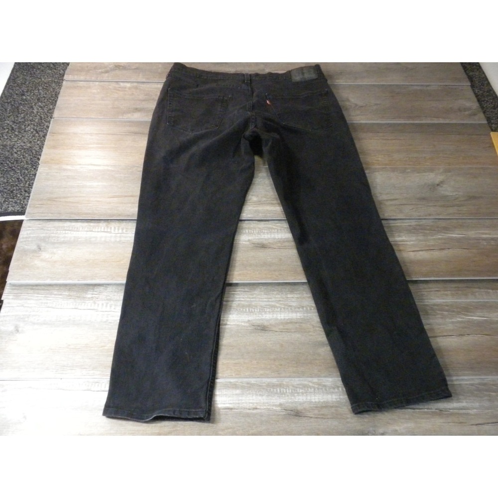 Levi's 541 Jeans‎ Mens 37x32 Black Denim Athletic Taper Stretch Dark Wash